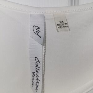 NY Collection Women's White Blouse